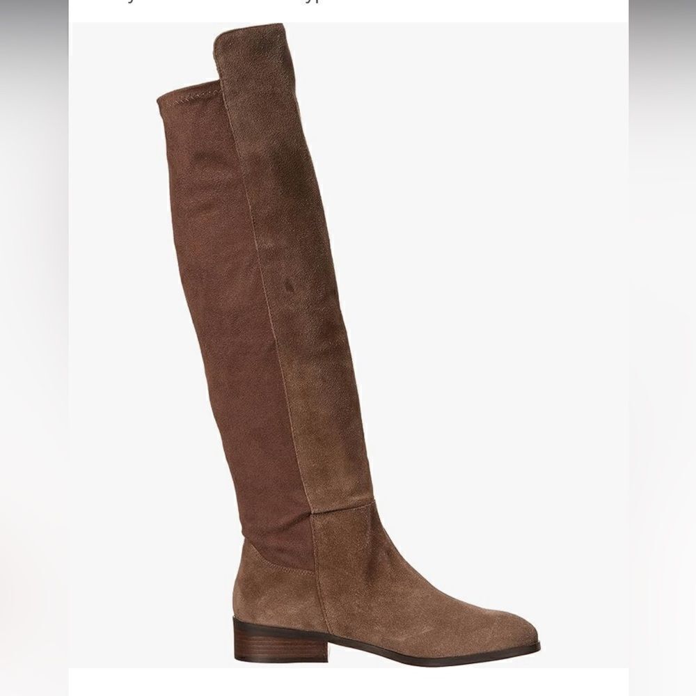 Lucky Brand Calypso Suede Over The Knee Boots in Falcon Brown Size 8 NWOB